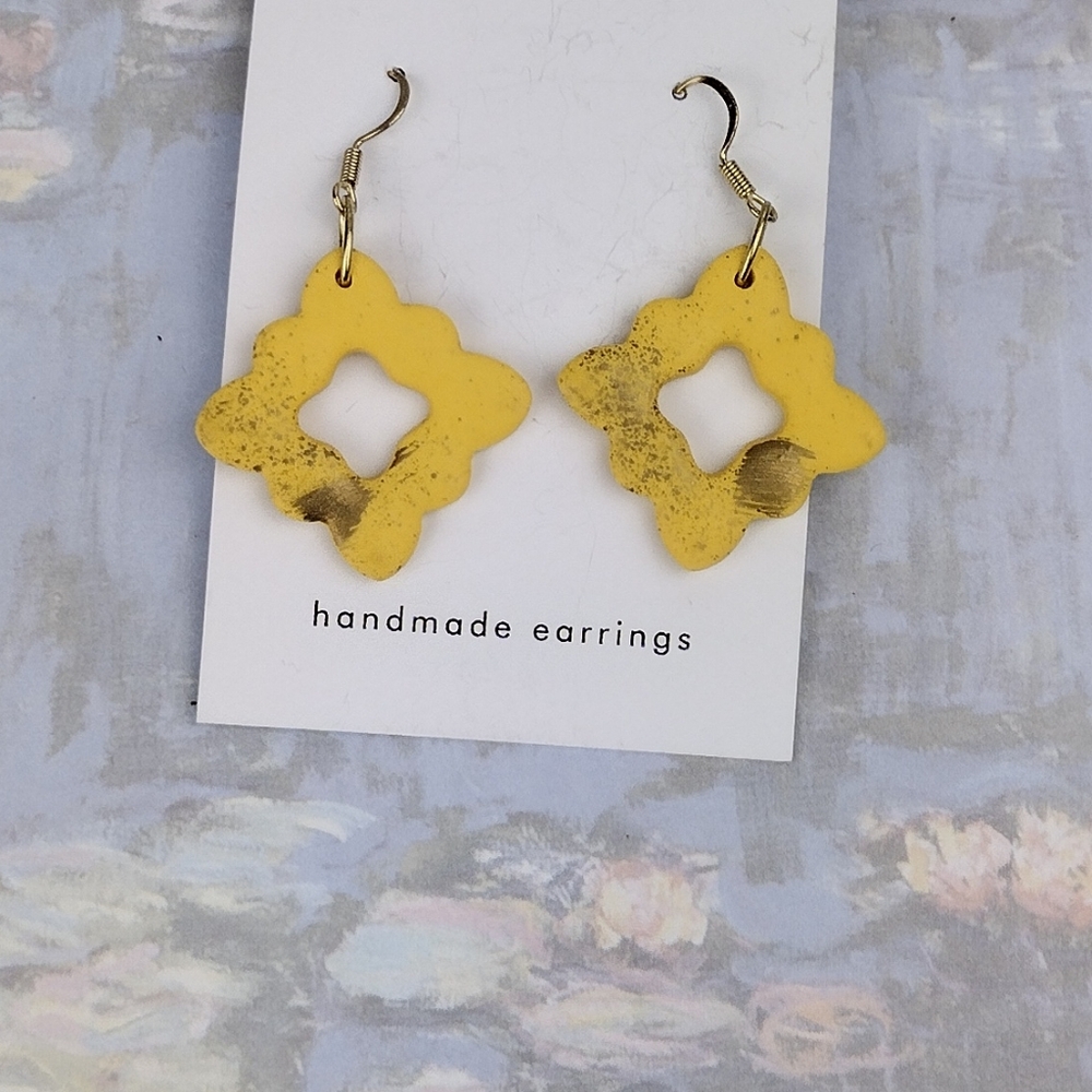 Yellow Diamond Earrings - Picture 3 of 3